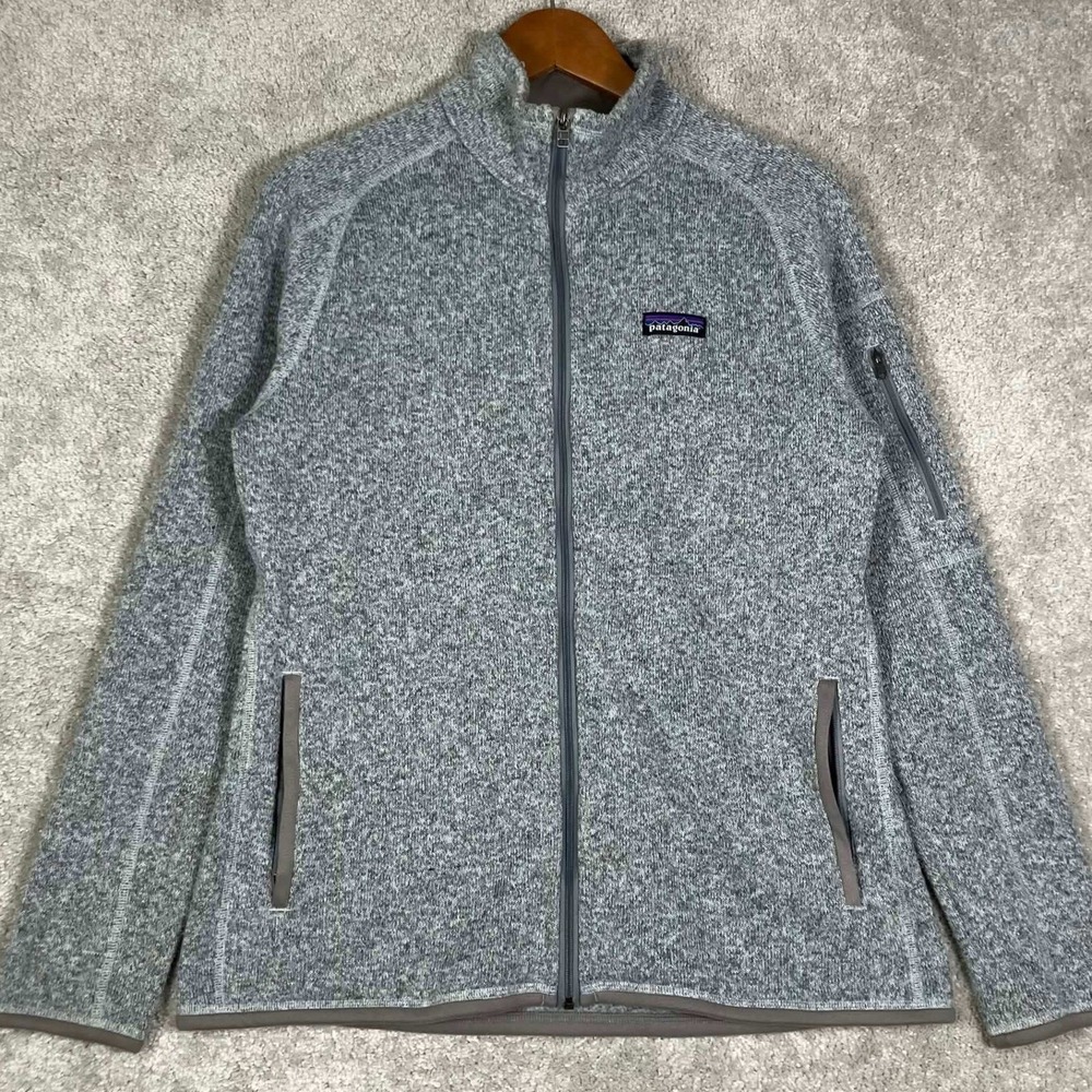 Patagonia Better Sweater Jacket Womens Large Gray Full Zip Fleece Hiking Outdoor